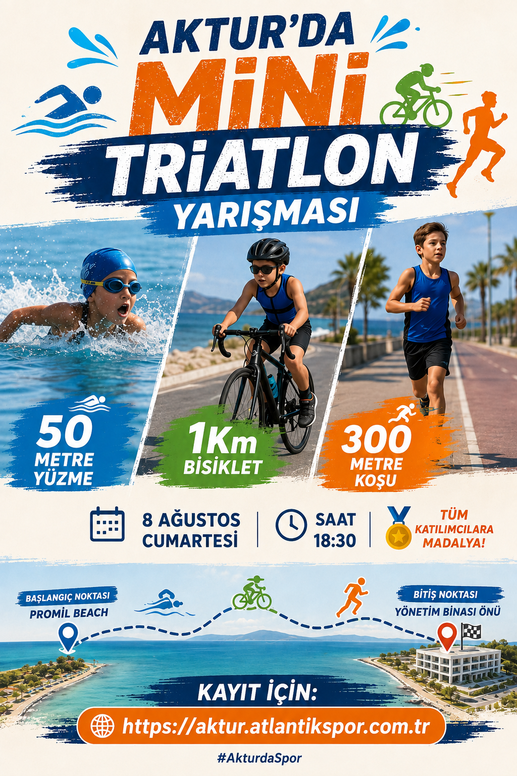 Aktur Mini Triatlon Yarışması